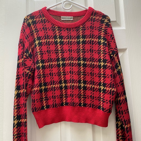 URBAN OUTFITTERS | Women’s Sweater Small Plaid Crew Neck - Picture 5 of 12